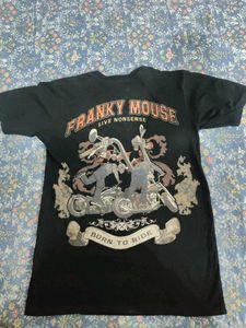 Franky Mouse Black Graphic T-Shirt
