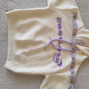 Comfortable Cream Hoodie &amp; Lilac Cargo Pants Set
