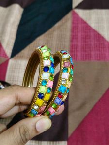 Vibrant Beaded Bangles Set