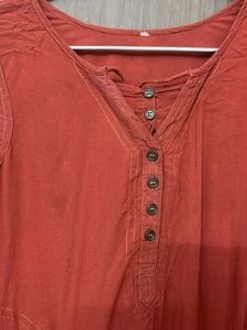 Red Cotton Kurta for small &amp; medium