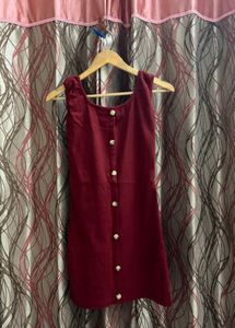 Ribbed Button-Up Tank Dress