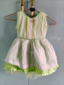 Girls' Lemon Yellow Tulle Party Dress