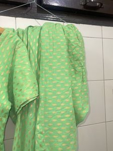 Green Embroidered Kurta Set