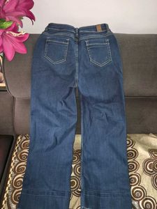 Classic Blue Denim Wide Leg Jeans