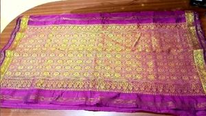 Elegant Purple & Gold Saree