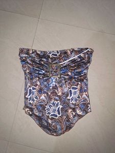 Savana Paisley Print Buckle Tube Top