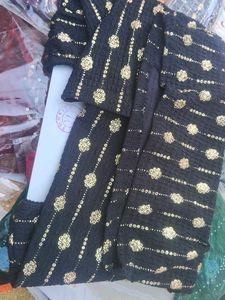 Elegant Black Sequined Lehenga Choli
