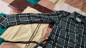 Classic Plaid Shirt Dress from canada