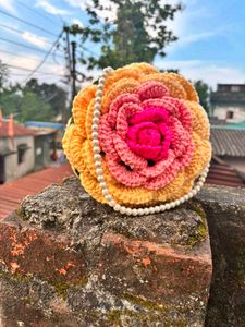 Handmade 3D  Ombre rose bag