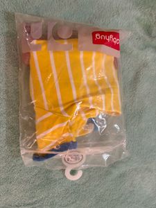 Baby Yellow Stripe Dog Romper