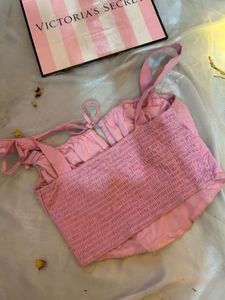 Pink Tie-Up Corset Top