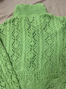 ZARA Lime Green Cable Knit Sweater