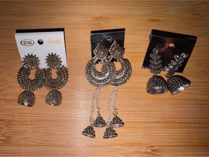 Boho Ethnic Jhumka Earrings Set