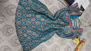 Stunning Teal Brocade kurta