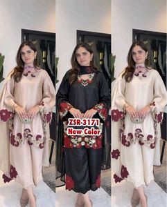Elegant Embroidered 3-Piece Outfit