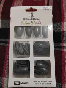 Gray False Nails Set