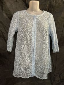 Light Blue Lace Blouse