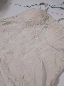 Cream Embroidered Cami Top