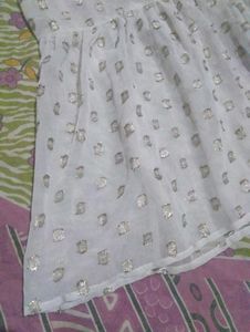 Sparkling White Ethnic Skirt
