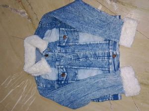 Denim Jacket with Sherpa Lining