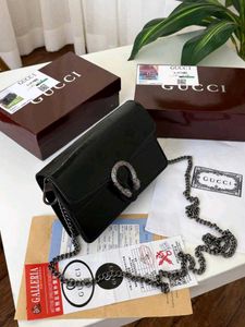 Gucci Black Patent Leather Dionysus Wallet