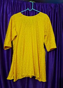 Yellow Aline peplum top