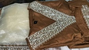 Elegant Brown Kurta Set with Dupatta