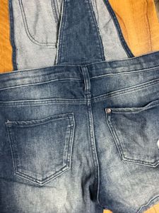 Blue Denim Short Overalls
