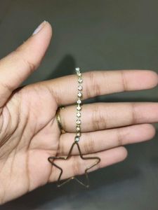 Star Drop Earrings with Rhinestones