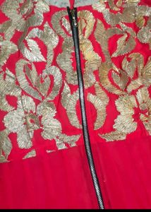 Front Slit Cut Kurta With Skirt