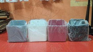 Wall Mounted Storage Bins - Set of 4