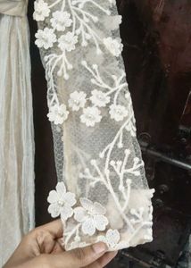 Elegant Floral Applique Ethnic Gown