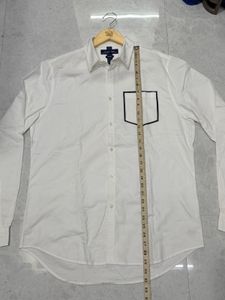 Zara White Pocket Designer Shirt
