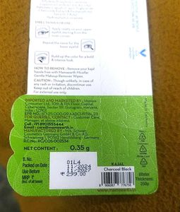 mamaearth Charcoal Black Long Lasting Kajal