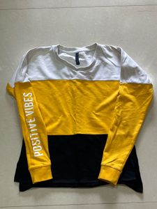 Colorblock Long Sleeve Top "Positive Vibes"