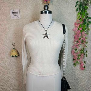Ribbed Knit Long Sleeve Top