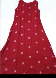 Maroon Polka Dot Kurta Set