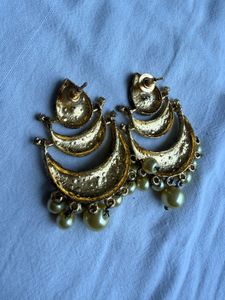 Exquisite Gold-Tone Ethnic Earrings
