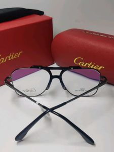 Gunmetal Cartier Eyeglasses with Case