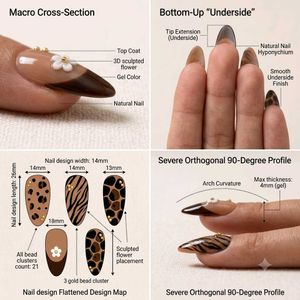 Handmade Press-On Nails(Animal Print)🤎🤍🖤