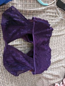 Zivame Purple Lace Crop blouse with tags