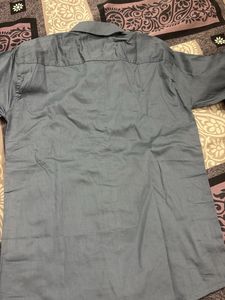 Men's Grey Long Sleeve Casual Shirt