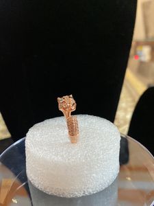 Antitarnish Stone Studded Simba Rosegold Ring