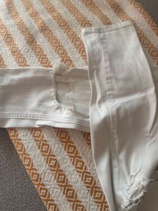 White Distressed Skinny Jeans