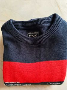 New 8-9 Yrs Kids Sweatshirt (Stripped Multicolor)