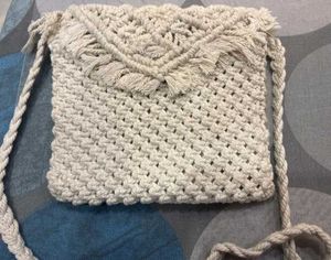 Macrame crossbody sling bag