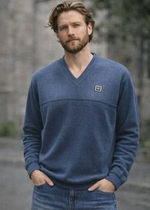 Vintage Knit V-Neck Sweater