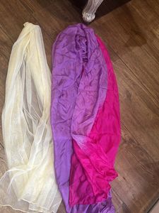 Set of 2 Beautiful Duppattas- Cream n Magenta-Pur