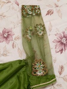 Elegant Green Embellished Gown