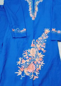 Pashmina Kashmiri Kdhai Suit Without Dupatta